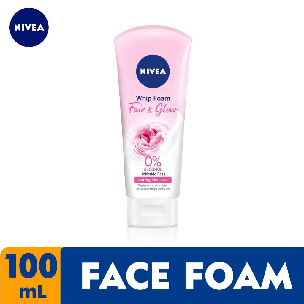 NIVEA Face Fair And Glow Hokkaido Rose Whip Foam 50ml - La Belleza AU Skin & Wellness