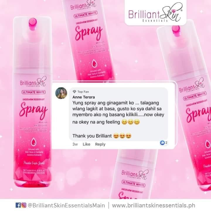 Brilliant Skin Ultimate White Underarm Deodorant Spray 60ml - La Belleza AU Skin & Wellness