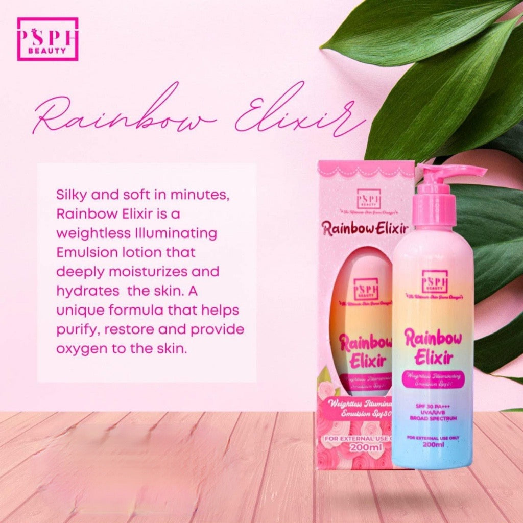 PSPH Rainbow Elixir Weightless Illuminating Emulsion Body Lotion 200ml - La Belleza AU Skin & Wellness