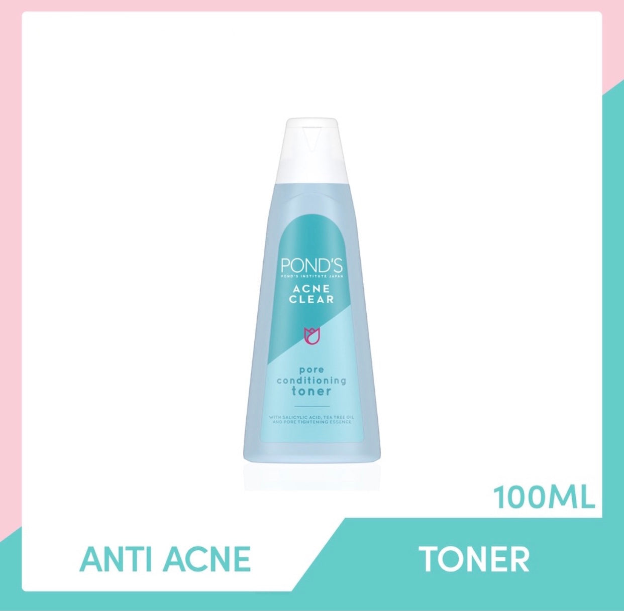 PONDS Acne Clear Pore Conditioning Toner with Salicylic Acid and Tea Tree Oil for Anti Pimple 100ml - La Belleza AU Skin & Wellness