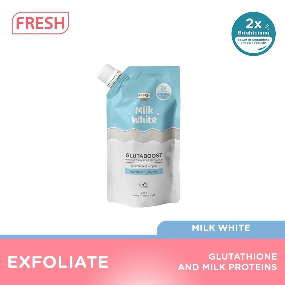 Fresh Skinlab Milk White Glutaboost Moisturizing Cream Salt Scrub 300g - La Belleza AU Skin & Wellness