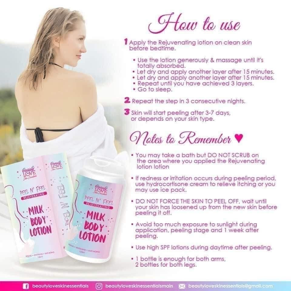 Beauty Love Peel N Feel Milk Body Lotion 120ml - La Belleza AU Skin & Wellness