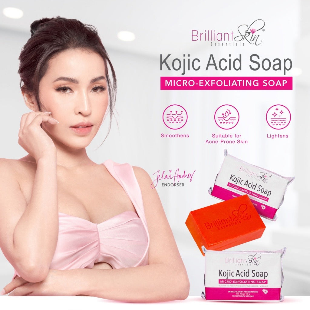 Brilliant Skin Kojic Acid Micro-Exfoliating Soap 135g - La Belleza AU Skin & Wellness