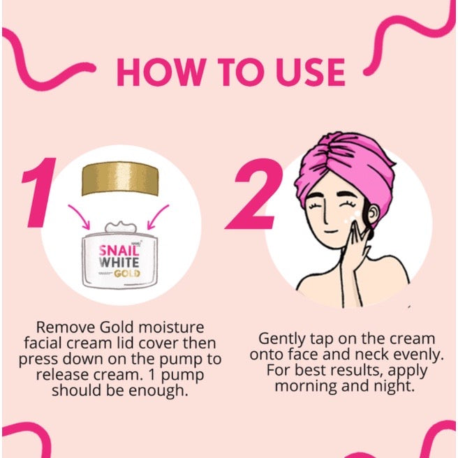 SNAILWHITE Gold Advanced Cream Retinol + Bakuchiol 50ml (new packaging label) - La Belleza AU Skin & Wellness