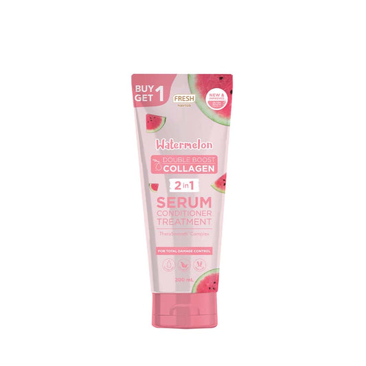 B1T1 Fresh Hairlab Watermelon Double Boost Collagen 2 in 1 Serum Conditioner Treatment 200ml - La Belleza AU Skin & Wellness