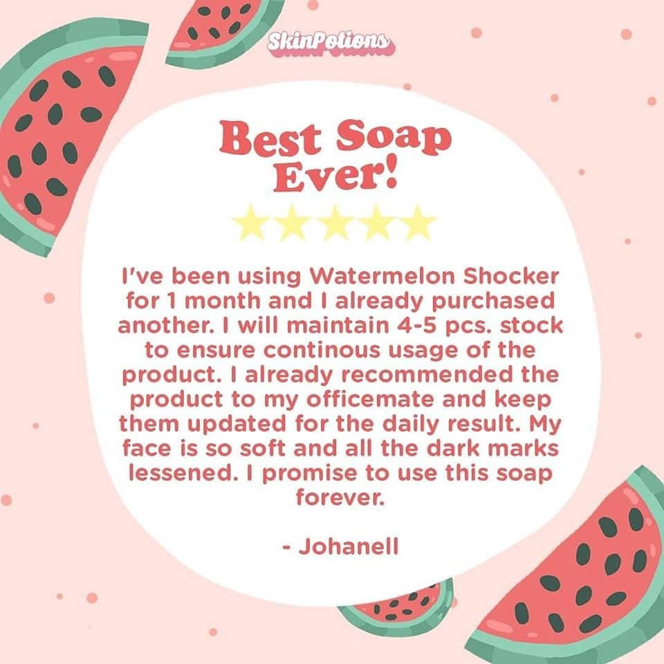 SkinPotions Watermelon Shocker Soap - Anti-Acne & Brightening Soap 90g - La Belleza AU Skin & Wellness
