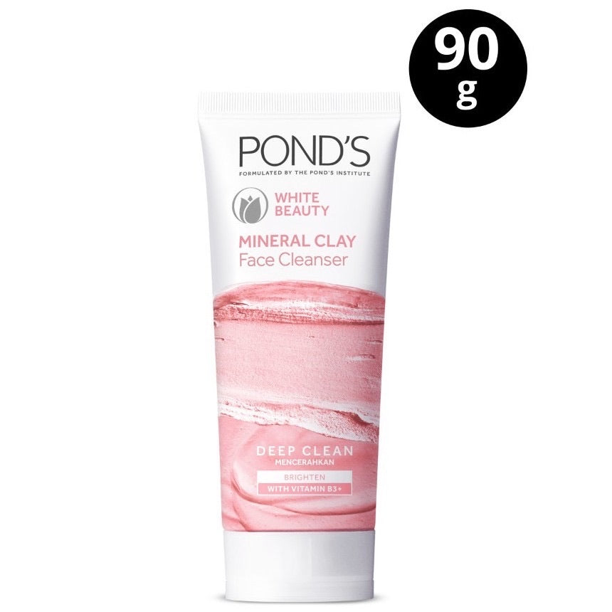 Ponds White Beauty Mineral Clay Facial Cleanser 90g (Brightening) - La Belleza AU Skin & Wellness