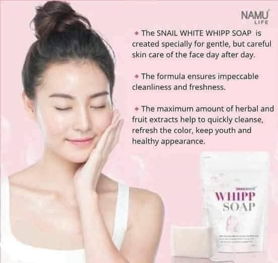 NAMU Snailwhite Whipp Soap 100g - La Belleza AU Skin & Wellness