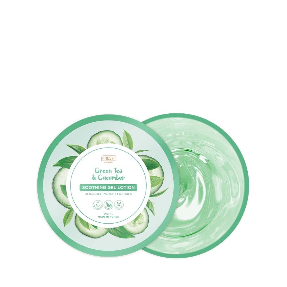 Fresh Skinlab Green Tea And Cucumber Acne Care Soothing Gel (300ml) - La Belleza AU Skin & Wellness