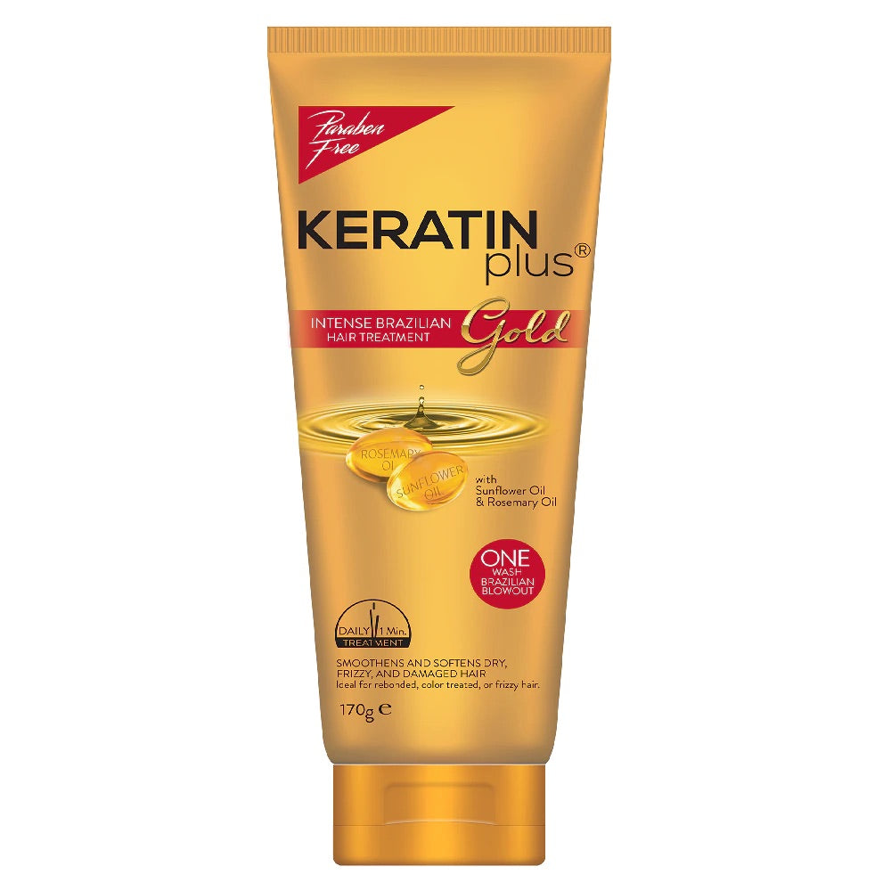 KERATIN PLUS Intense Brazilian Hair Treatment Gold 200g - La Belleza AU Skin & Wellness