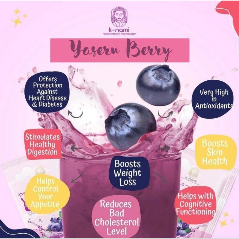 K-Nami Yaseru Berry (Acai Berry Juice Drink) 10s - La Belleza AU Skin & Wellness