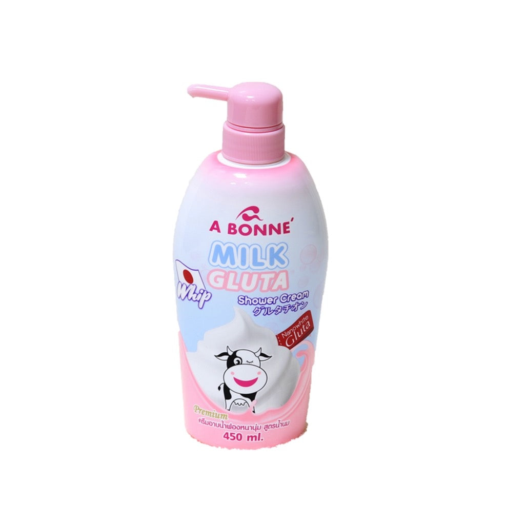 Abonne Milk Gluta Whip Shower Cream Pump 450ml - La Belleza AU Skin & Wellness