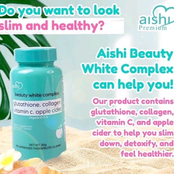 Aishi Beauty White Complex (Slimming + Whitening Apple Cider Tablets) 60caps - La Belleza AU Skin & Wellness