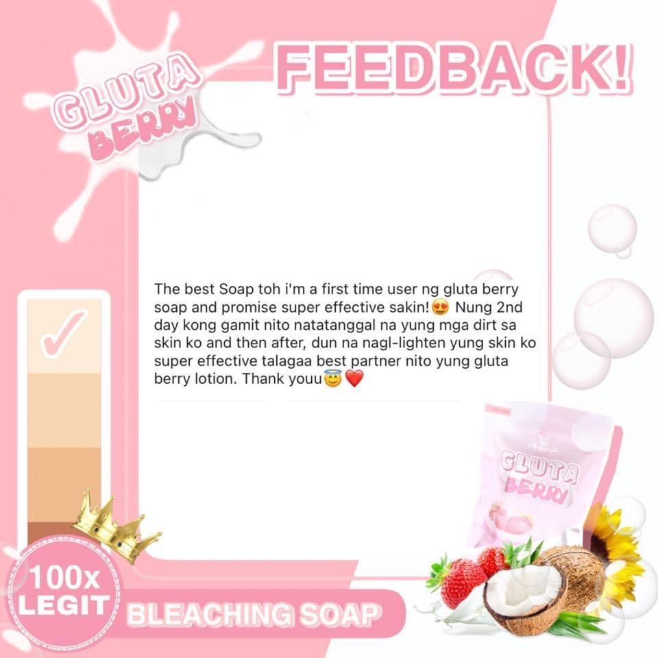 Gluta Berry Whitening Bleaching Soap by Bella Amore Skin 135g - La Belleza AU Skin & Wellness