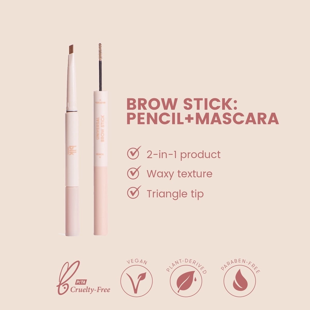 BLK Cosmetics Universal Brow Stick: Pencil+ Mascara - La Belleza AU Skin & Wellness