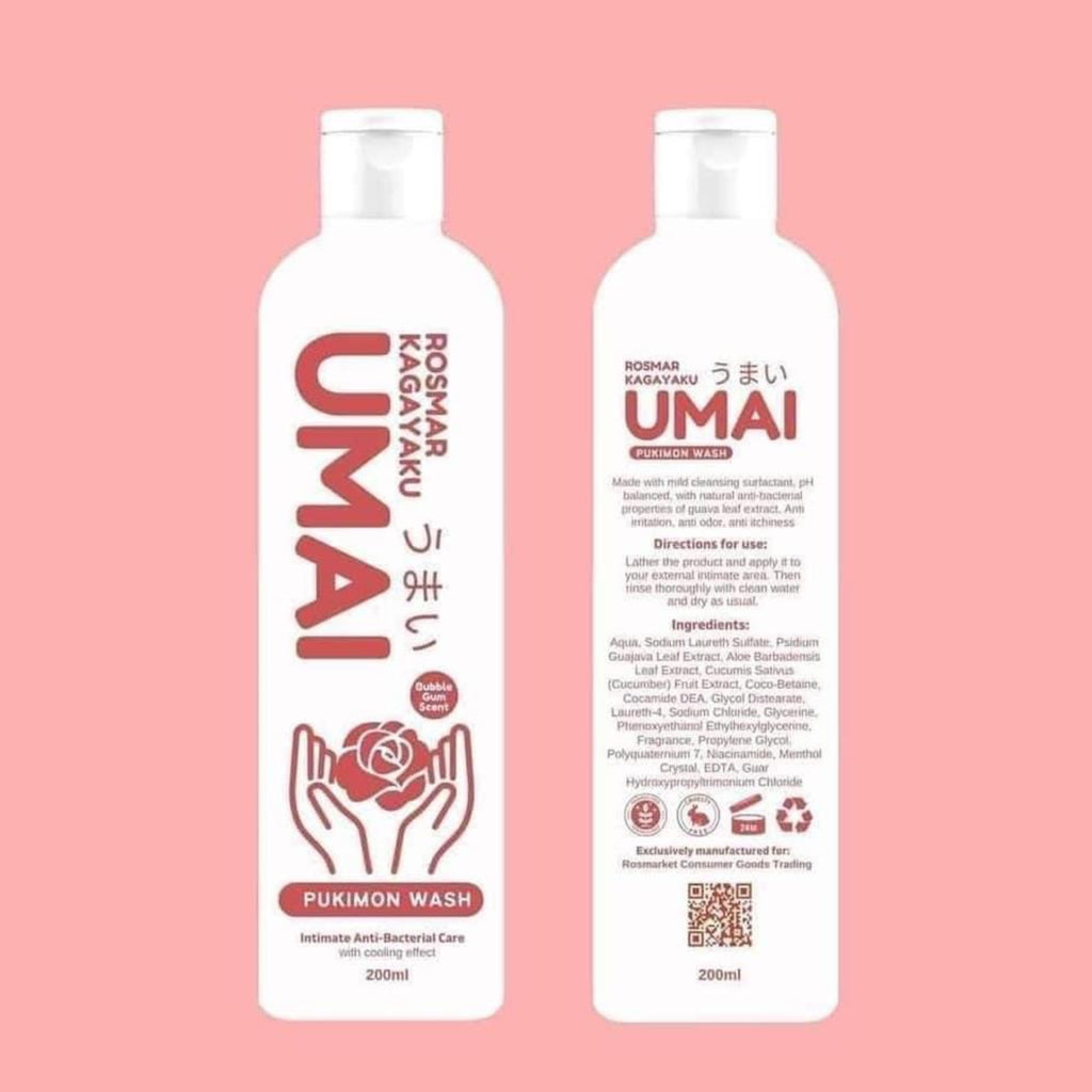 ROSMAR Kagayaku Umai Pukimon Wash Intimate Anti-Bacterial Care with Cooling Effect 200ml - La Belleza AU Skin & Wellness