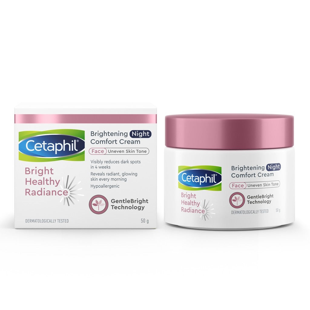 Cetaphil Brightening Night Comfort Cream 50g (with Niacinamide and Sea Daffodil) - La Belleza AU Skin & Wellness