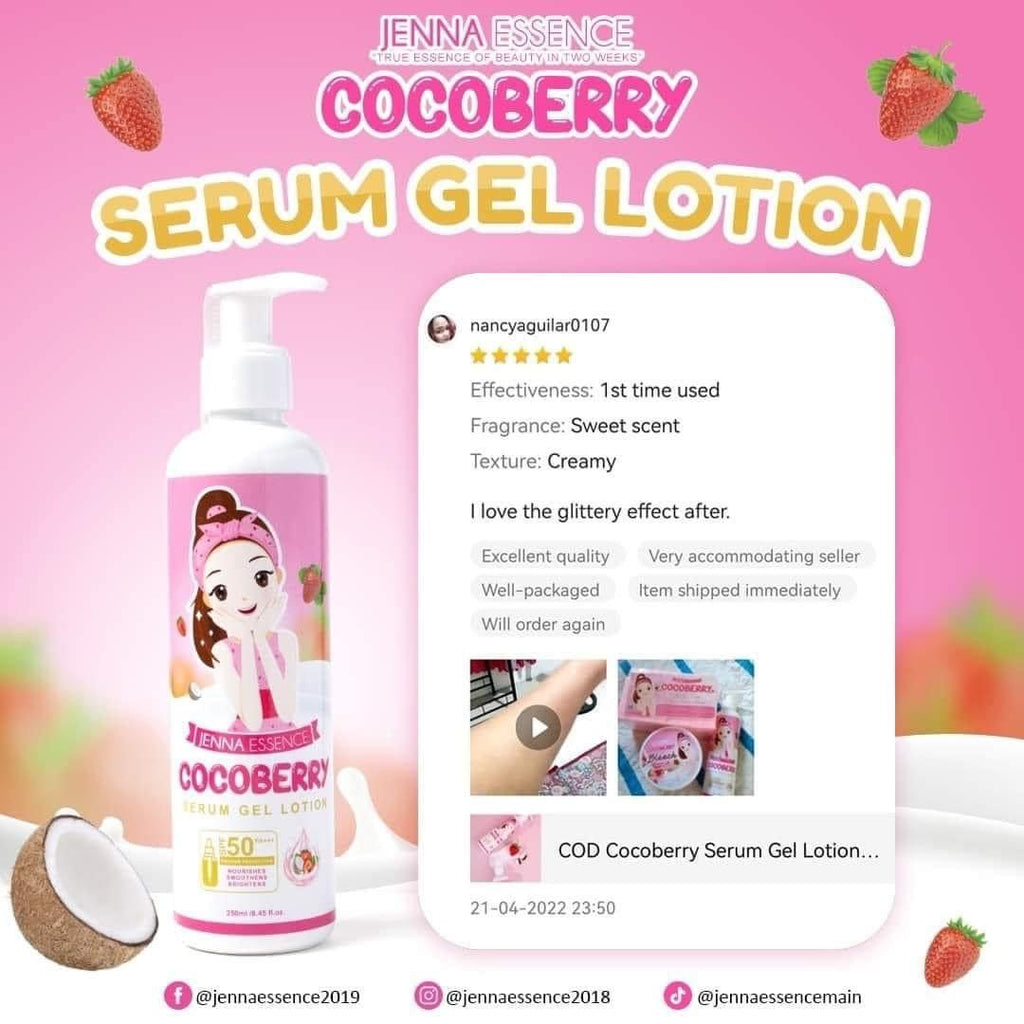 Jenna Essence Cocoberry Serum Lotion Whitening Lotion 250ml - La Belleza AU Skin & Wellness