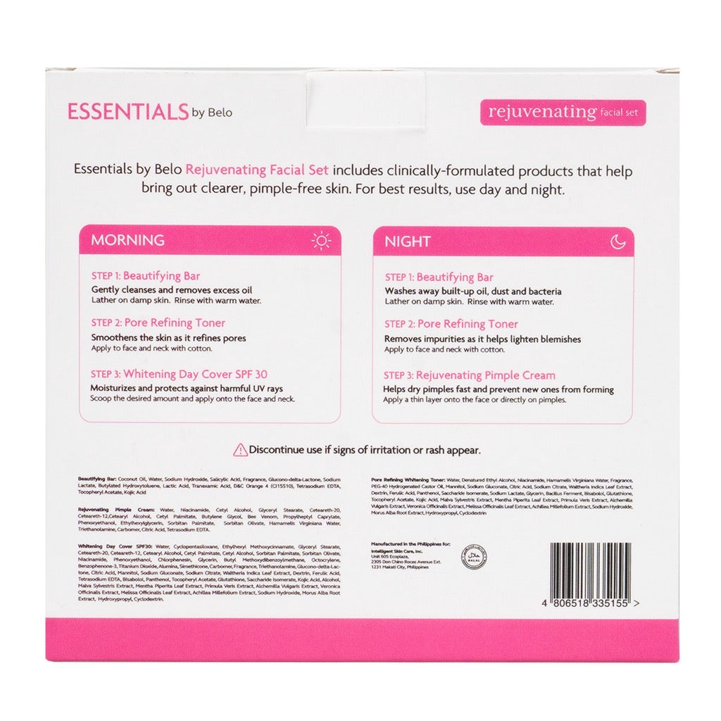 Essentials By Belo Rejuvenating Facial Set - La Belleza AU Skin & Wellness