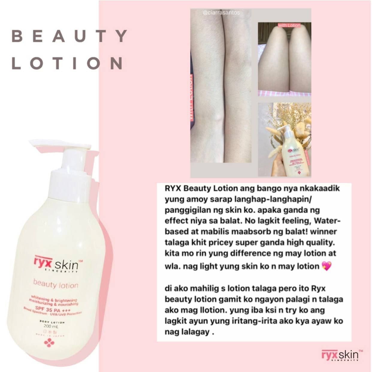 Beauty Lotion 200ml (New Bottle-Matte White) - La Belleza AU Skin & Wellness