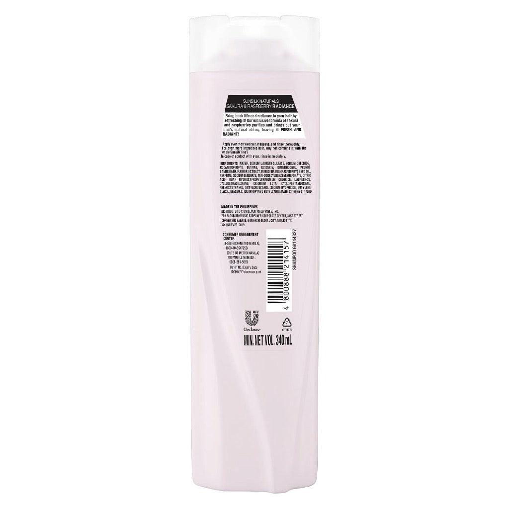 Sunsilk Naturals Sakura & Raspberry Radiance 340ml - La Belleza AU Skin & Wellness