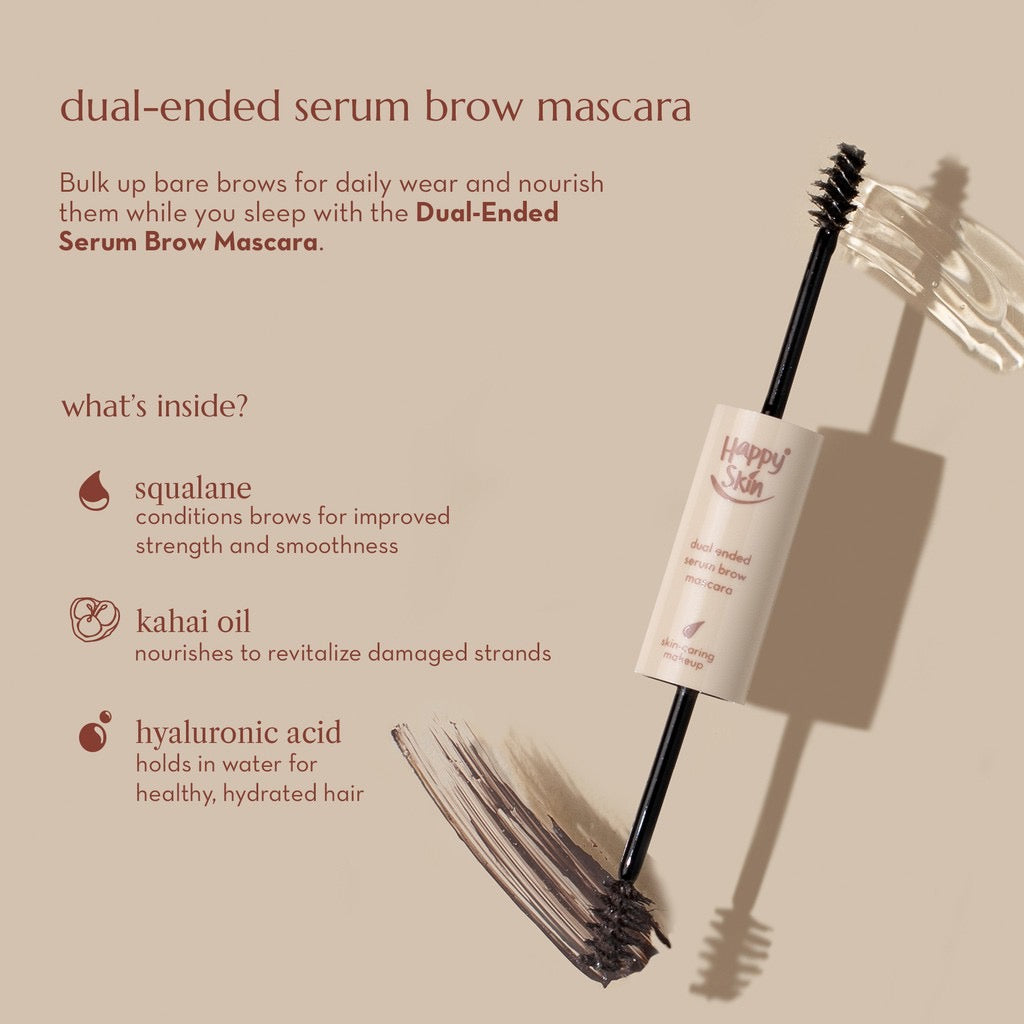 Happy Skin Second Skin Dual-Ended Serum Brow Mascara - La Belleza AU Skin & Wellness