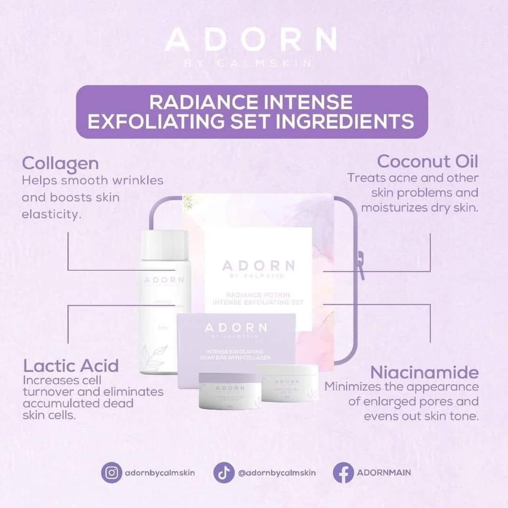ADORN Radiance Potion Intenese Exfoliating Set by Calm Skin - La Belleza AU Skin & Wellness