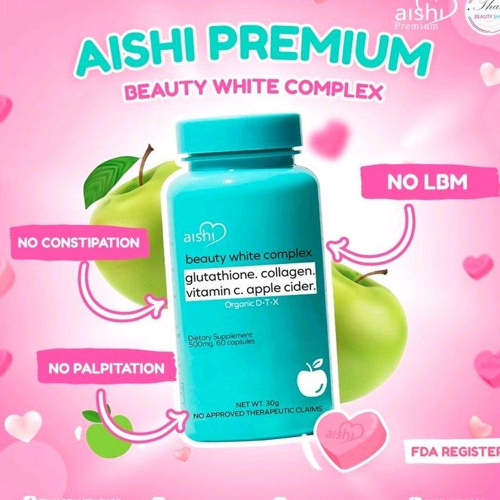 Aishi Beauty White Complex (Slimming + Whitening Apple Cider Tablets) 60caps - La Belleza AU Skin & Wellness