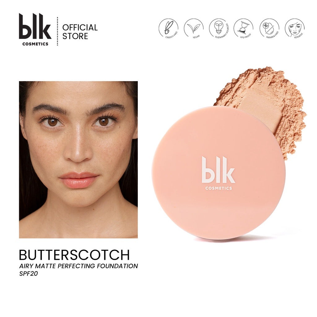 BLK Cosmetics Airy Matte Perfecting Powder Foundation SPF20 ( 3 universally flattering shades) - La Belleza AU Skin & Wellness