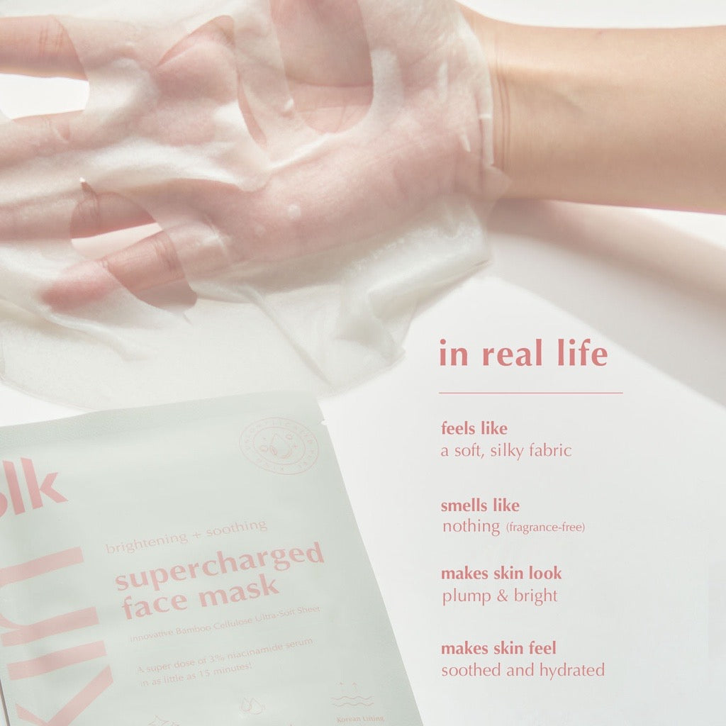 blk skin Brightening & Soothing Supercharged Face Mask +Niacinamide (1 sheet mask) - La Belleza AU Skin & Wellness