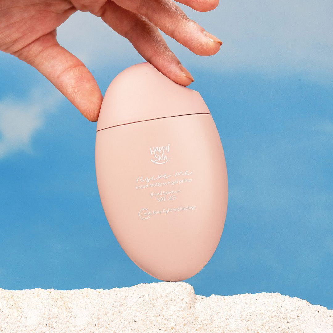 Happy Skin Rescue Me Tinted Matte Sun Gel Primer Broad Spectrum Spf40  40ml - La Belleza AU Skin & Wellness