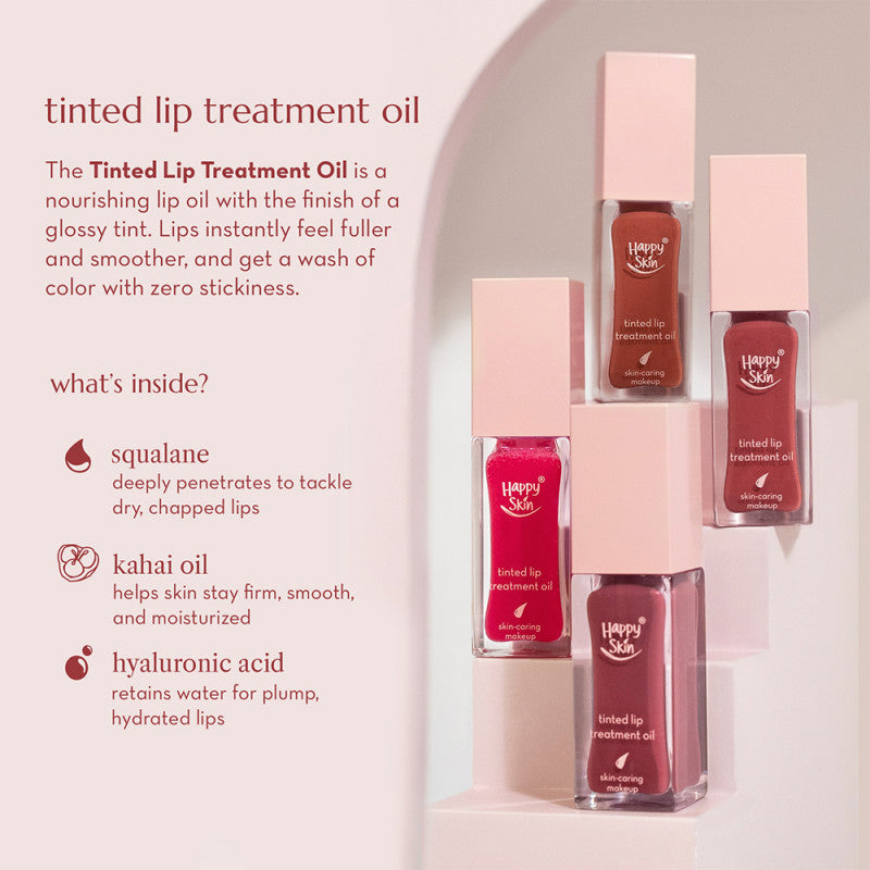 Happy Skin Second Skin Tinted Lip Treatment Oil 7ml - La Belleza AU Skin & Wellness