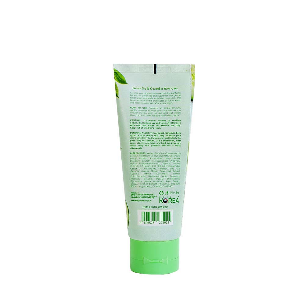 Fresh Skinlab Green Tea and Cucumber Acne Care Jelly Facial Wash 100 mL - La Belleza AU Skin & Wellness