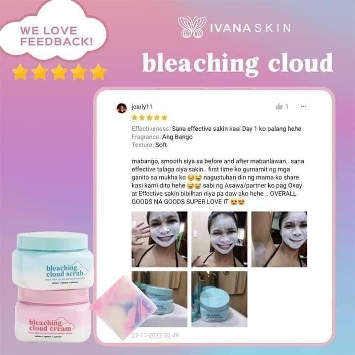 Ivana Skin Bleaching Cloud Scrub 250g - La Belleza AU Skin & Wellness