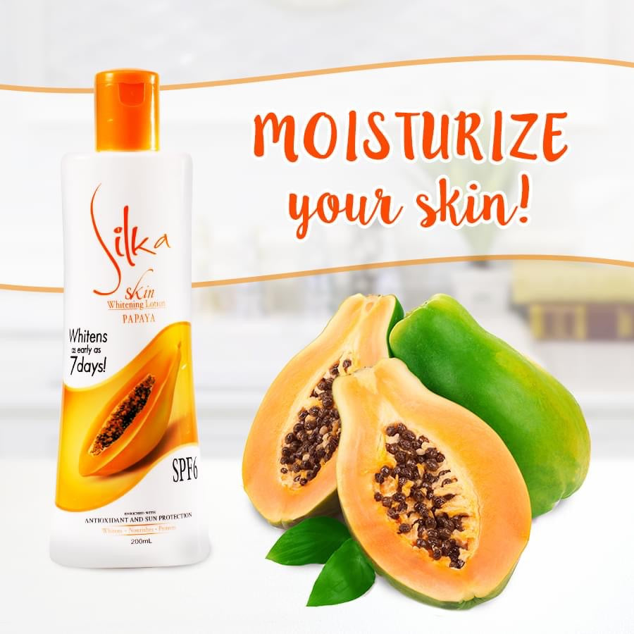 Silka Whitening Lotion Papaya 200ml - La Belleza AU Skin & Wellness