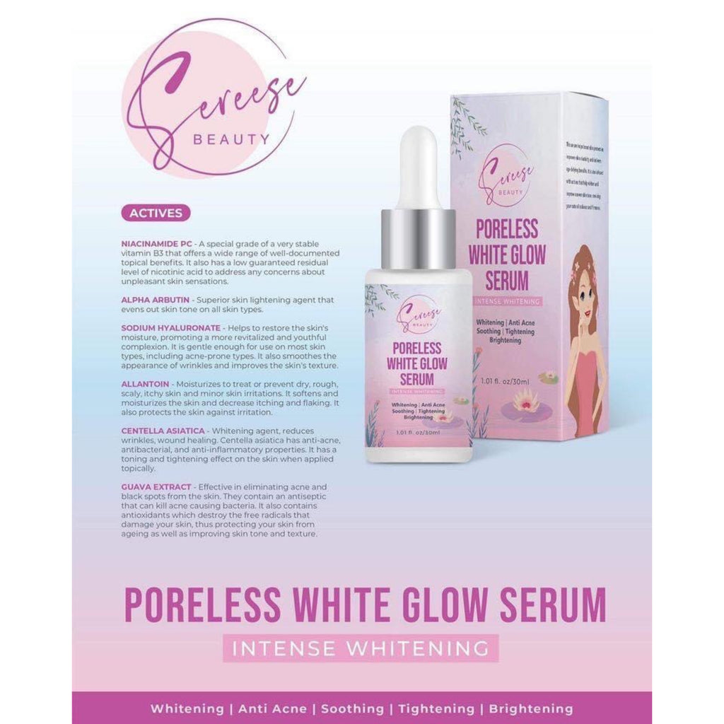 Sereese Poreless White Glow Serum 30ml - La Belleza AU Skin & Wellness