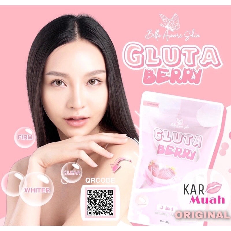 Gluta Berry Whitening Bleaching Soap by Bella Amore Skin 135g - La Belleza AU Skin & Wellness