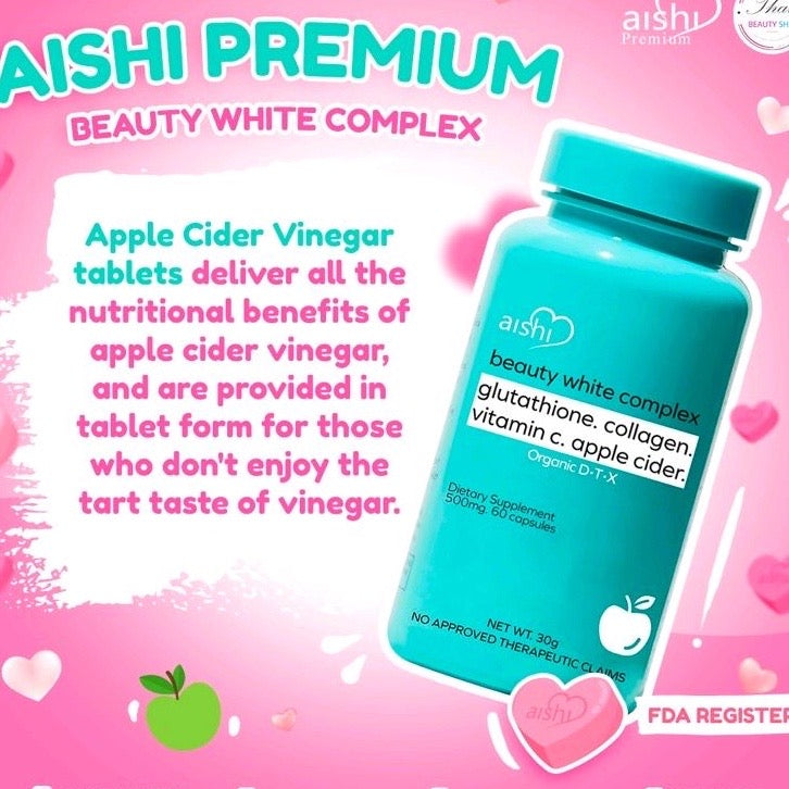 Aishi Beauty White Complex (Slimming + Whitening Apple Cider Tablets) 60caps - La Belleza AU Skin & Wellness