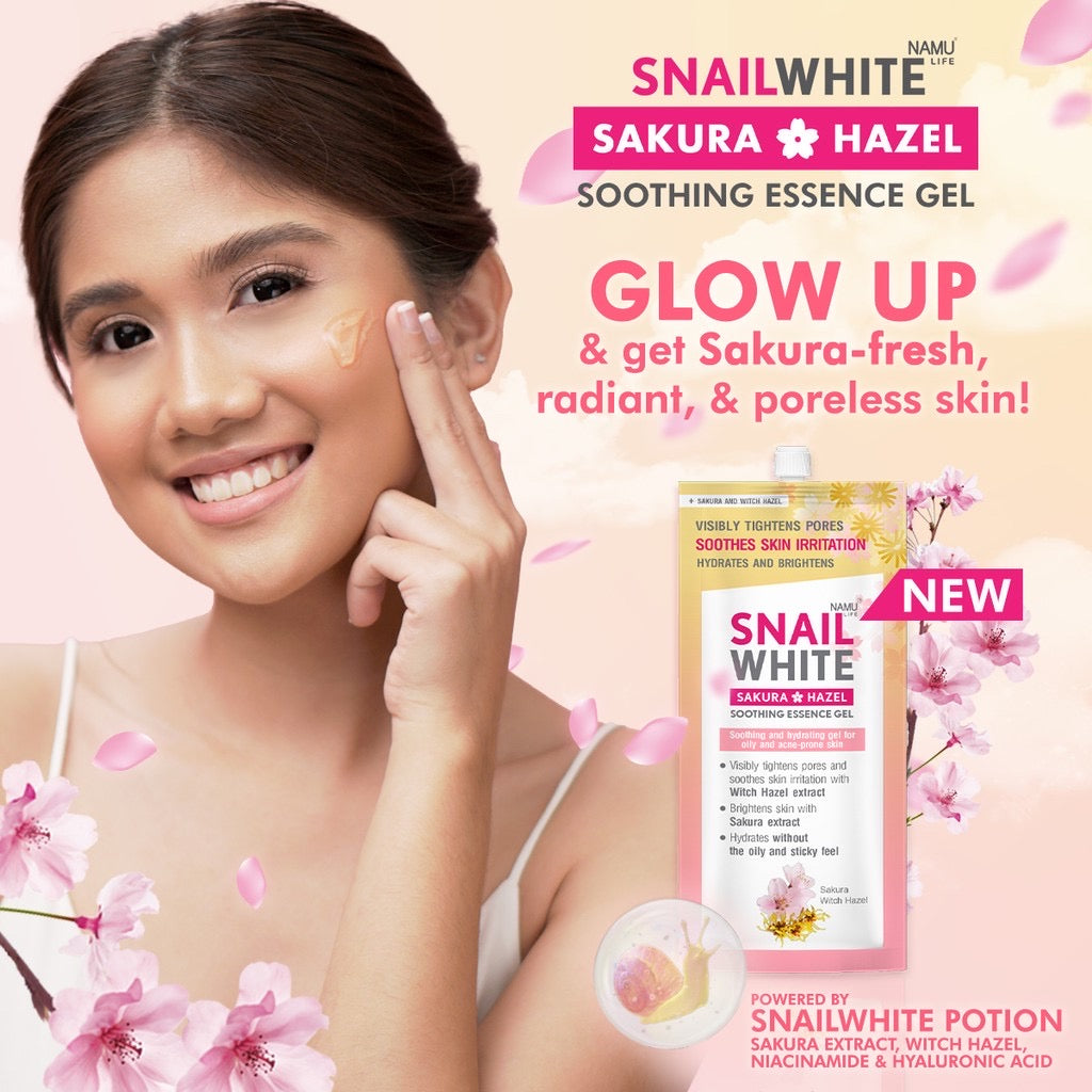 SNAILWHITE Sakura Hazel Soothing Essence Gel 20ml x 6 - La Belleza AU Skin & Wellness