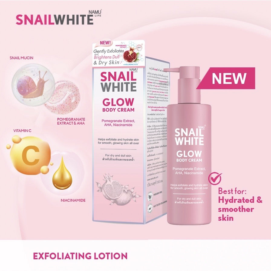 SNAILWHITE Glow Body Cream 300ml - La Belleza AU Skin & Wellness