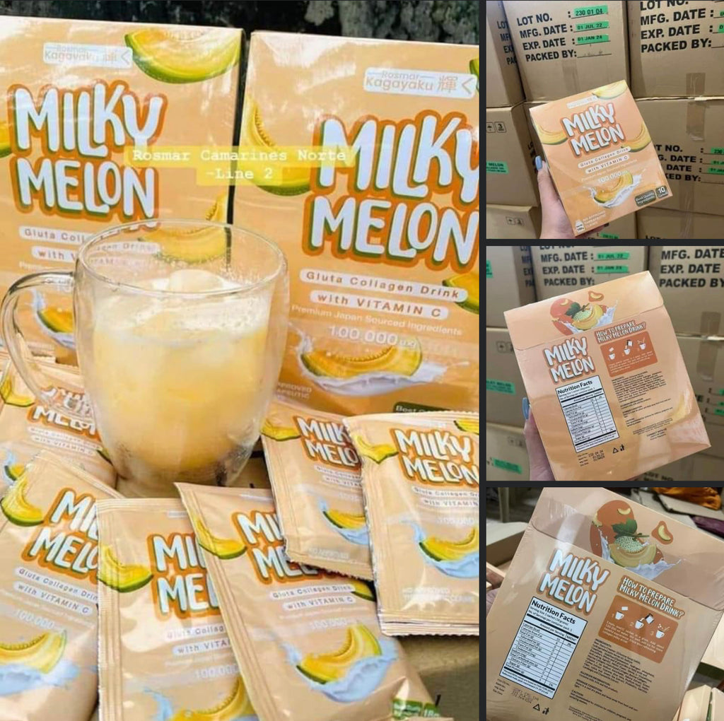 Rosmar Kagayaku Milky Melon Gluta Collagen Drink with Vitamin C 100,000mg 10s - La Belleza AU Skin & Wellness