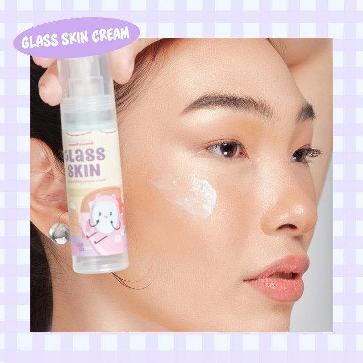 SkinPotions Glass Skin Cream Pump 30g - Brightening Anti-Acne Moisturizer - La Belleza AU Skin & Wellness