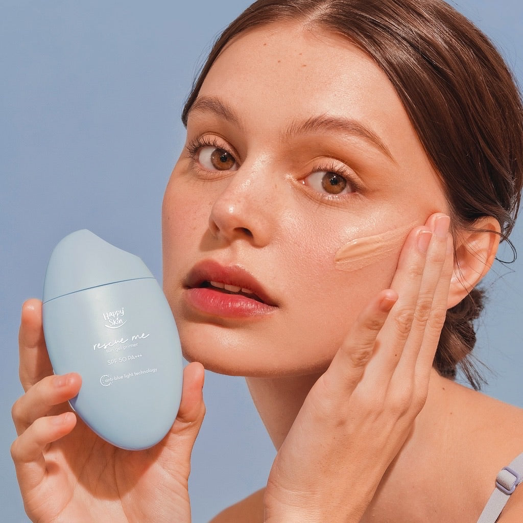 Happy Skin Rescue Me Sun Gel Primer SPF 50 PA+++ with Anti-Bluelight Technology 40ml - La Belleza AU Skin & Wellness