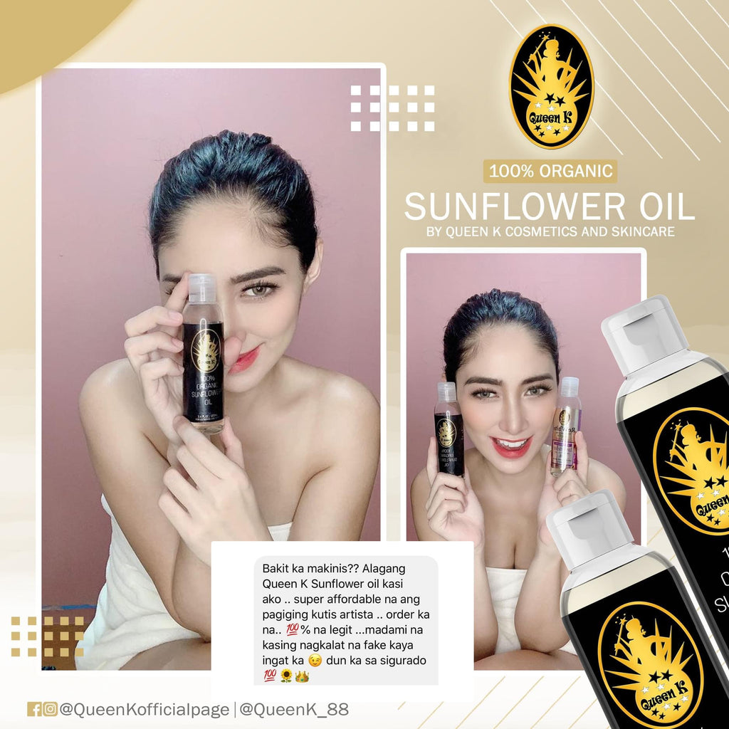 Queen K Organic Sunflower Oil 100ml - La Belleza AU Skin & Wellness
