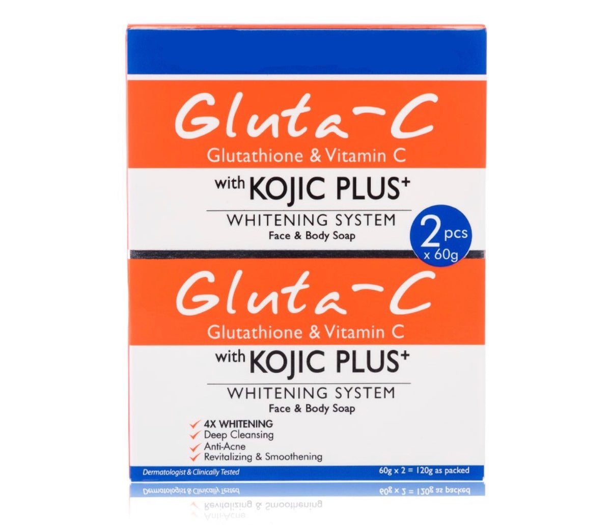Gluta-C with KOJIC PLUS+ Whitening System Face & Body Soap (60g x2) - La Belleza AU Skin & Wellness