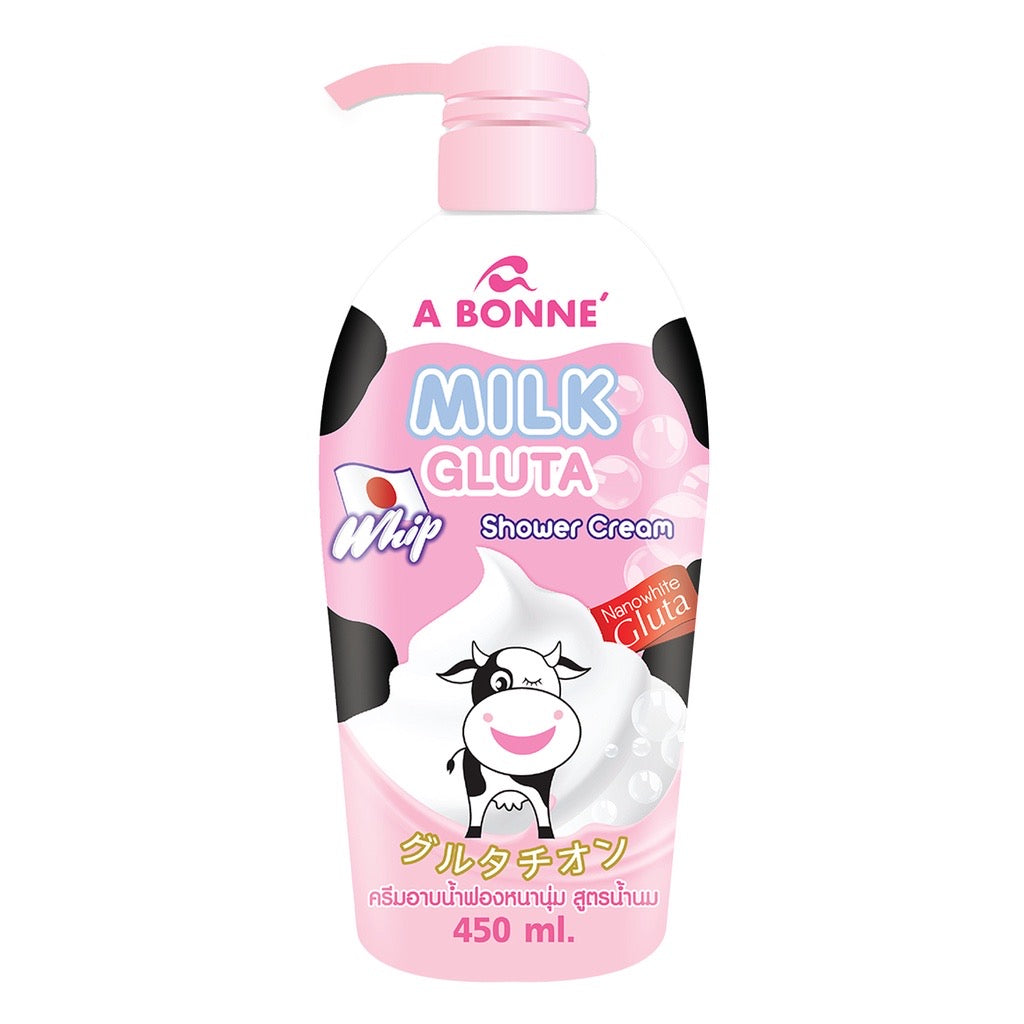Abonne Milk Gluta Whip Shower Cream Pump 450ml - La Belleza AU Skin & Wellness