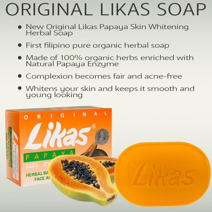 Likas Papaya Skin Whitening Herbal Bath Soap 135g - La Belleza AU Skin & Wellness