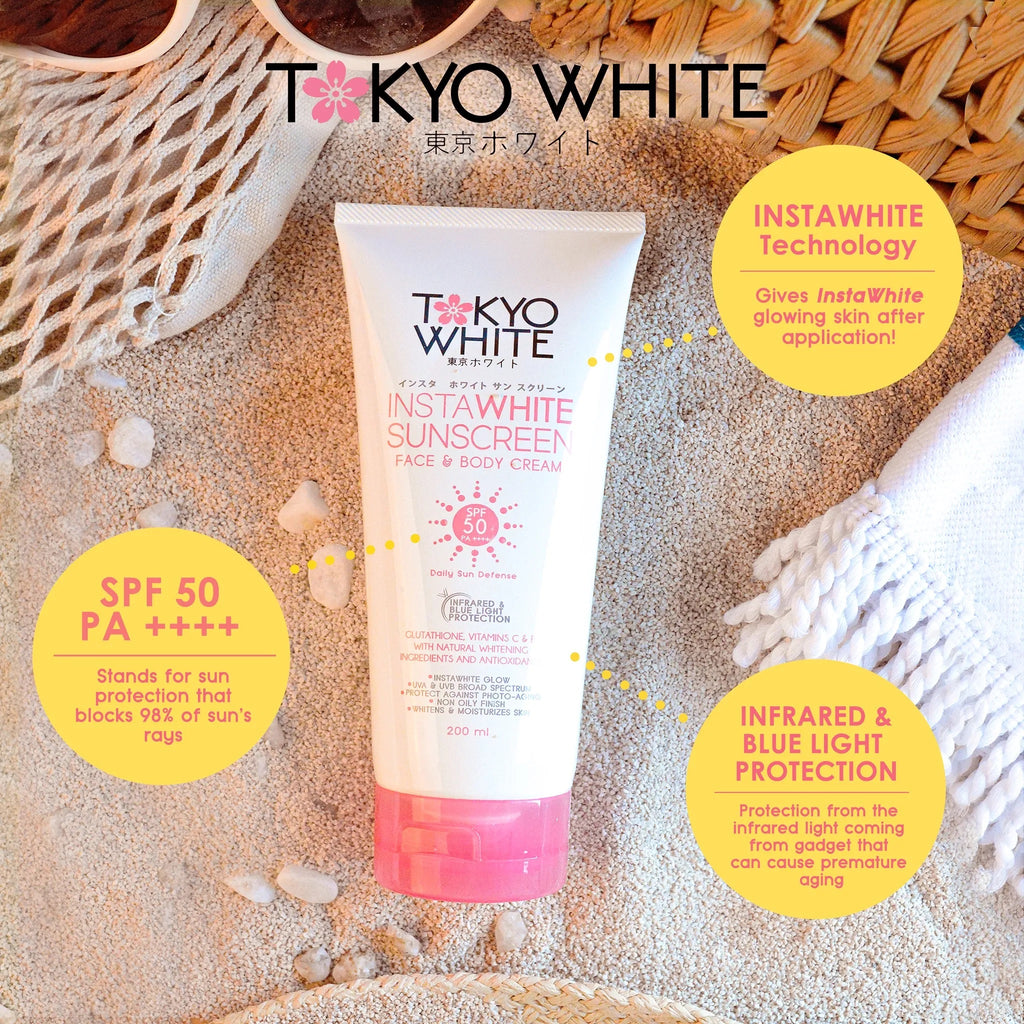 Tokyo White Instawhite Sunscreen Face & Body Cream SPF50 200ml - La Belleza AU Skin & Wellness