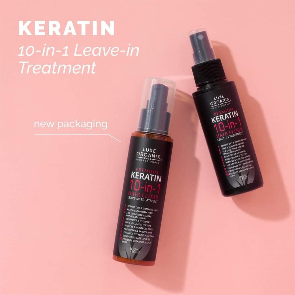 Premium Keratin 10-in-1 Hair Elixir Leave-in Treatment - La Belleza AU Skin & Wellness