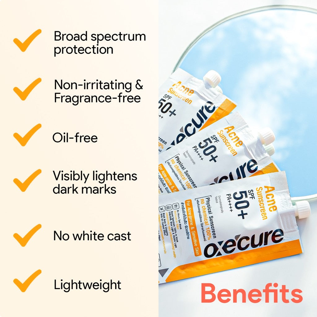 Oxecure Acne Sunscreen SPF 50+/PA++++ 6g - La Belleza AU Skin & Wellness